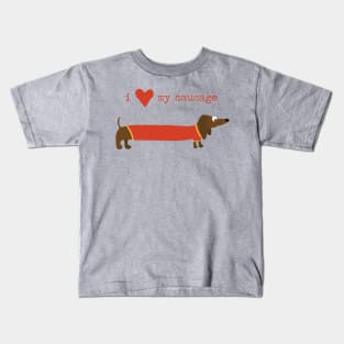 I love my sausage Kids T-Shirt
